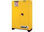 Justrite FM-Sicherheitsschrank Classic Sure-Grip® EX, für entzündbare Flüssigkeiten, bis 170 Liter, selbstschließend, gelb
