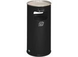 Kombi-Ascher VAR, rund, 37 l, für Innen & Außen, mit Sieb & Kantenschutz, Ø 320 x H 700 mm, Stahlblech, anthrazit