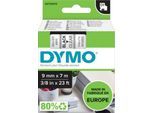DYMO® Schriftbandkassette D1 40910, 9 mm, transparent/schwarz