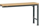 Manuflex Ansatztisch UNIVERSAL Spezial, 1500 x 800 mm, Multiplex natur, anthrazit