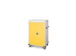 Laptopwagen mit Ladefunktion, 2-Punkt-Verriegelung, Feststellbremse, 20 Fächer, B 920 x T 500 x H 1250, gelb