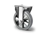 CASCOO Bockrolle BAF2, mit Rad-ø 160 mm x B 50 mm, Aluminium-Felge, Elastik-Lauffläche, grau, Doppelkugellager, bis 400 kg