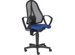 Schäfer Shop Pure Bürostuhl BALANCE 400 NET, Permanentkontakt, mit Armlehnen, Fitness-Orthositz, blau