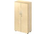 Schäfer Shop Select Schrank LOGIN, 4 Ordnerhöhen, B 800 x T 420 x H 1514 mm, Ahorn Dekor/Ahorn Dekor