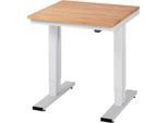 Werktisch Serie adlatus 300, Buche-Massiv-Platte, B 750 x T 800 H x 750 - 1120 mm