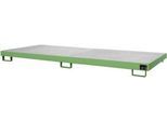 Regalwanne Typ RW/GR 3300-1, mit Gitterrost, grün RAL6011