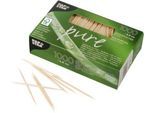 Zahnstocher, FSC®-zertifiziertes Holz, L jeweils 68 mm, 1000 Stück, naturfarben, in Faltschachtel