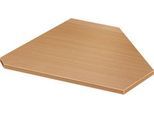 Winkelplatte, 90°, B 800 x T 800 mm, Buche