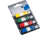 Haftnotizen INFO FLAGS, Z-Faltung, beschreibbar, selbstklebend, ablösbar, lösungsmittelfrei, 144 Blatt mit Spender, B 43 x H 12,5 mm, farbsortiert