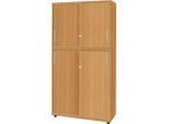 Schäfer Shop Genius Schrankkombination TETRIS WOOD, mit 5 Ordnerhöhen, Platz für bis zu 60 Standardordner, Buche-Dekor