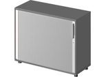 Schäfer Shop Genius Querrollladenschrank TETRIS WOOD, 2 OH, B 1000 mm, Höhe inkl. Gleiter, graphit