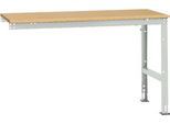 Manuflex Ansatztisch UNIVERSAL Standard, 1500 x 800 mm, Multiplex natur, lichtgrau