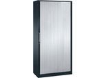 Rollladenschrank ASISTO C 3000, 5 Ordnerhöhen, B 1000 mm, anthrazit/alusilber