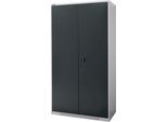 Schäfer Shop Genius Schwerlastschrank FS, Stahlblech, B 1055 x T 520 x H 1950 mm, 5 OH, weißalu/anthrazitgrau, bis 1000 kg