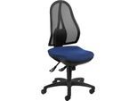 Topstar Bürostuhl OPEN POINT SY, Synchronmechanik, ohne Armlehnen, Bandscheibensitz, blau