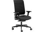 Schäfer Shop Genius Bürostuhl SSI PROLINE PREMIUM S1, teilautomatische Synchronmechanik, mit Armlehnen, Netz-Rückenlehne, schwarz