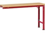 Manuflex Ansatztisch UNIVERSAL Spezial, 1500 x 800 mm, Multiplex natur, rubinrot