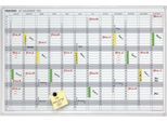 Franken Jahreskalender JetKalender JK703, magnethaftend, Ablageschale, B 900 x H 600 mm, Stahl & Aluminium, weiß