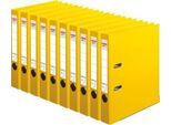 herlitz Ordner maX.file protect plus, DIN A4, Rückenbreite 50 mm, 10 Stück, gelb