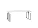 Schreibtisch QUANDOS BOX, Kufengestell, Rechteck, B 2000 x T 900 x H 720 - 820 mm, weiß
