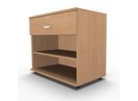 Schäfer Shop Select Sideboard, mit Schublade, abschließbar, Spanplatte, B 800 x T 420 x H 663 mm, Buche