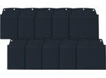 Orgatex Sichttaschen, A6 quer, anthrazit, 10 St.