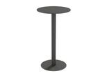meet by Paperflow Outdoor-Tisch Cross, rund, Tellerfuß, ⌀ 600 x H 1100 mm, schwarz/mattschwarz