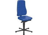 Drehstuhl All-in-One 9640, mit Gleiter, Kunstlederpolster, blau