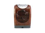 Keramik Heizlüfter WOODY 2, 1000/2000 W, 2 Heizstufen & 1 Ventilationsstufe, oszillierend, Thermostat, B 210 x T 300 x H 150 mm, Holz-Design
