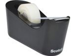 Scotch™ Klebeband-Abroller C18, Schwarz + Scotch® Magic™ Unsichtbares Klebeband, 19 mm x 33 m, incl. 1 Rolle