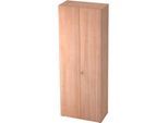 Schrank TOPAS LINE, Akten/Garderobenschrank, 6 Ordnerhöhen, B 800 mm, Nussbaum