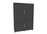 Querrollladenschrank, zweiteilig, B 1350 mm, 5 OH, graphit