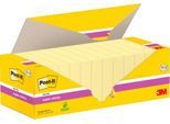 Post-it® Super Sticky Notes 654SSCYP1, B 76 x H 76 mm, 100 % Recycling-Papier, gelb, 24 Blöcke á 90 Blatt