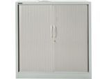 Schäfer Shop Select Rollladenschrank MS iCONOMY, Stahl, 3 Ordnerhöhen, B 1200 x T 400 x H 1215 mm, lichtgrau RAL 7035