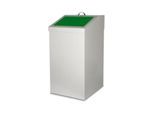 Wertstoffsammler, Volumen 54 l, mit Inneneimer, Stahl verzinkt, B 340 x T 380 x H 650 mm, grün