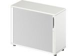 Schäfer Shop Genius Querrollladenschrank TETRIS WOOD, 2 OH, B 1000 mm, Höhe inkl. Gleiter, weiß