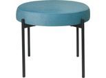Sitzbank meet by Paperflow GAIA, rund, Stoffbezug blau, 4-Fußgestell mattschwarz, B 575 x T 575 x H 455 mm