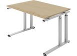 Schäfer Shop Select Schreibtisch SET UP, C-Fußgestell, 1200x800, Wildeiche/weißalu