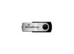 USB Stick MediaRange Serie MR, 8 GB, USB 2.0, Drehkappengehäuse, B 11 x T 11 x H 56 mm, schwarz-silber