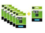 DYMO® Schriftbandkassette 53713, 24 mm, weiß/schwarz, 6 + 1 GRATIS