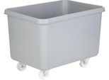 Rechteckbehälter, Kunststoff, fahrbar, 340 l, grau