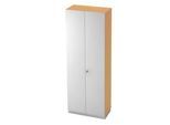 Garderobenschrank, 2 Ablagen, B 800 x T 420 mm, Buche-Dekor/silber