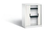 C + P Rollladenschrank Omnispace, 2 OH, abschließbar, B 800 x T 420 x H 1030 mm, Stahl/Kunststoff, verkehrsweiß