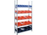 Komplettregal SBR 3000, Grundfeld, 5 schräge Fachebene, 2278 x 400 x 995 mm
