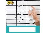 Whiteboardfolie Post-it® Flex Write Surface, selbstklebend, beschreibbar, Mikrofasertuch & Sprühflasche, 1 Blatt auf Rolle, B 609 x H 914 mm, weiß