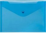 FolderSys Dokumententasche, DIN A5 quer, Druckknopfverschluss, PP, blau transparent
