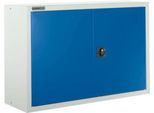 Schäfer Shop Select Aufsatzschrank MS 8412i, B 1200 x T 400 x H 800 mm, 1 Boden, Stahl, lichtgrau RAL 7035/enzianblau RAL 5010