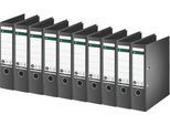 LEITZ® Ordner 1007/1008, DIN A4, Rückenbreite 80 mm, 10 Stück, schwarz