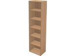 Schäfer Shop Genius Regal TETRIS WALL, 6 Ordnerhöhen, B 600 x T 420 x H 2250 mm, Buche-Dekor
