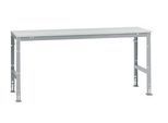 Manuflex Grundtisch UNIVERSAL Standard, Tischplatte Melamin, 2000x800, alusilber